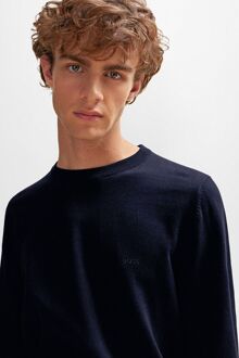 BOSS Pullover Pacas Navy Donkerblauw