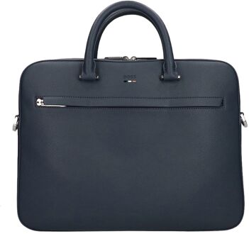 BOSS Ray Document Case blue schoudertas heren Blauw - H 30 x B 39 x D 7 cm
