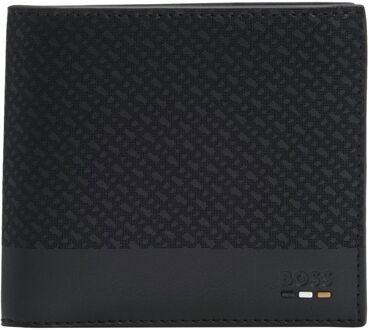 BOSS Ray Wallet 4CC Coin Pocket black heren portemonnee Zwart - H 9.7 x B 11 x D 2 cm