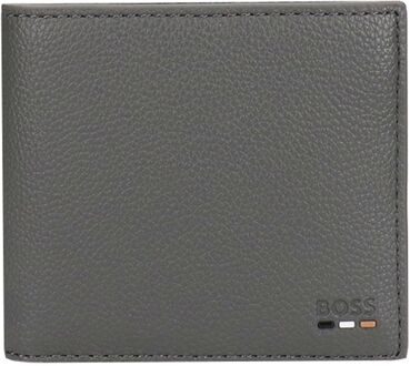BOSS Ray Wallet 4CC with Coin Pocket medium grey heren portemonnee Grijs - H 9.5 x B 11 x D 2.5 cm