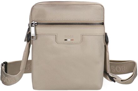 BOSS Ray Zip Wallet open beige schoudertas heren - H 22 x B 17 x D 4 cm