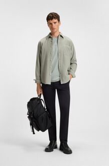 BOSS Relegant Overhemd Corduroy Groen - L