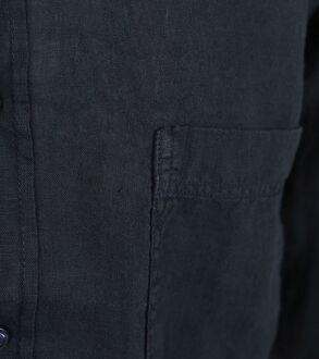 BOSS Relegant Overhemd Linnen Navy Donkerblauw - L,XL