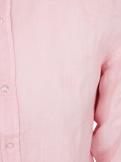 BOSS Relegant Overhemd Linnen Roze - L,M,XL,XXL