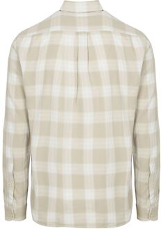 BOSS Rickert Overhemd Ruit Beige - L,XL,XXL