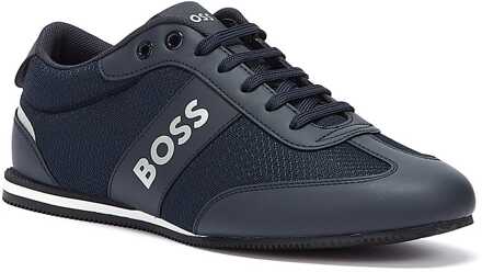 BOSS Rusham Mix Heren Donkerblauw Trainers - EU 39/ UK 6