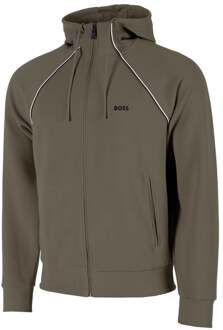 BOSS Saggy Sweater met capuchon Heren-kaki - XL