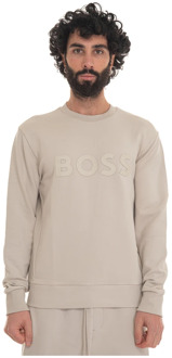 BOSS Salbo Crewneck sweatshirt Boss , Beige , Heren - 2Xl,Xl,L,M,S