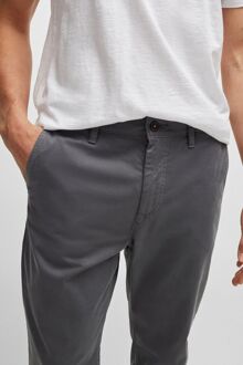 BOSS Satin Chino Antraciet Grijs - W 31 - L 34,W 32 - L 32,W 32 - L 34,W 33 - L 32,W 33 - L 34,W 34 - L 34,W 36 - L 32