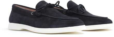 BOSS Sienne Moccasin Suède Schoen - Donker Blauw