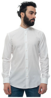 BOSS Slim Fit Gestructureerd Formeel Overhemd Boss , White , Heren - XL