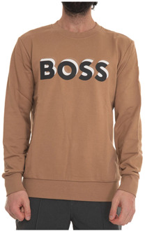 BOSS Soleri 07 Crewneck sweatshirt Boss , Beige , Heren - 2Xl,Xl,L,M,S