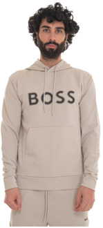 BOSS Soody1-50504750271 Sweatshirt with hood Boss , Beige , Heren - 2Xl,Xl,L,M