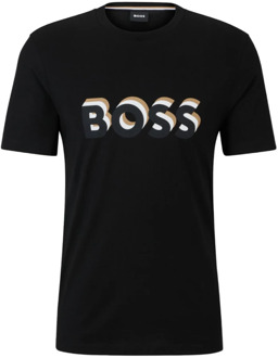 BOSS Stijlvol Regular Fit T-Shirt Boss , Black , Heren - L
