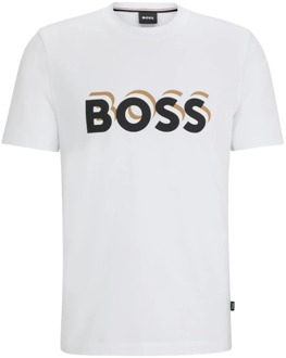 BOSS Stijlvolle Regular Fit T-Shirt Boss , White , Heren - 2Xl,Xl