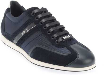 BOSS Stiven herentrainers in donkerblauw - maat EU 39/ UK 6
