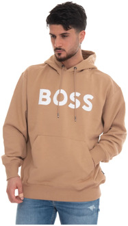 BOSS Sullivan08 Oversized Hoodie Boss , Beige , Heren - 2Xl,Xl,L,Xs