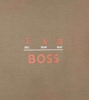 BOSS T-shirt Backprint Lichtbruin - 3XL,M,XL