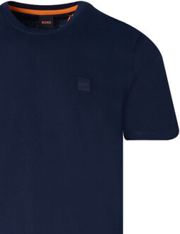 BOSS Tales Logopatch T-Shirt Heren donker blauw - M
