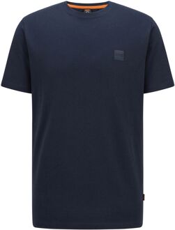 BOSS Tales Logopatch T-Shirt Herren donker blauw - M