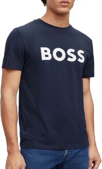 BOSS Thinking T-shirt Heren donker blauw - wit - M