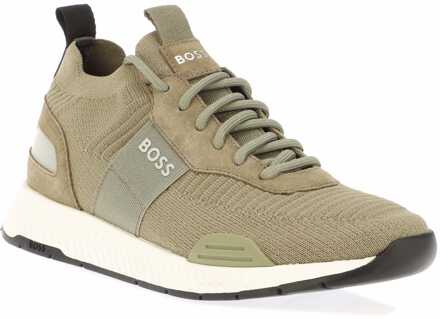 BOSS Titanium hardlooptrainers voor heren in groen - maat