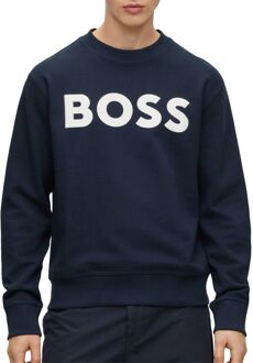 BOSS Trui Logo Navy Blauw - L,XL,XXL