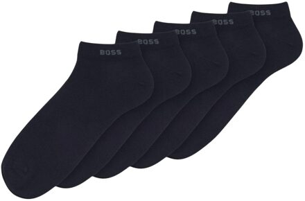 BOSS Unisex Volwassen Enkel Sokken (Pakket van 5) (Donkerblauw) - maat