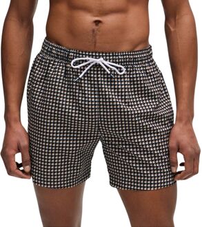 BOSS Vibe Zwemshort Heren zwart - bruin - wit - S