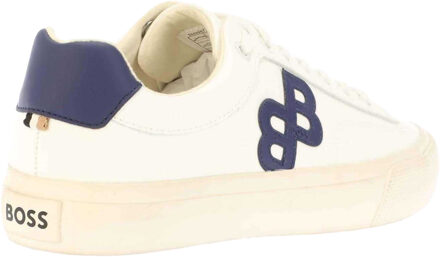 BOSS Volwassen unisex Aiden leren schoenen (Wit/blauw)
