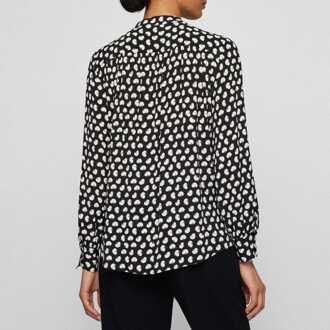 BOSS Vrouwen Boss Banora17 Blouse in Zwart & Wit Zwart/wit