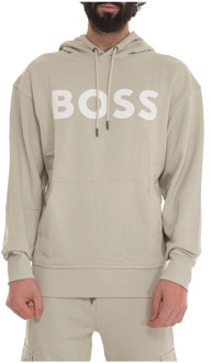 BOSS Webasichood Sweatshirt with hood Boss , Beige , Heren - 2Xl,Xl,L,M,S,Xs,3Xl
