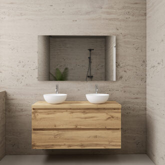 Boss & Wessing ACTIE BWS Badmeubel | Paris | Dakota Oak | 120 cm | met topplaat Eiken