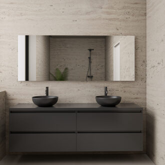 Boss & Wessing ACTIE BWS Badmeubel | Paris | Hoogglans Antraciet | 160 cm | met topplaat