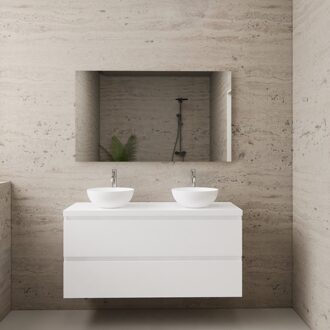 Boss & Wessing ACTIE BWS Badmeubel | Paris | Hoogglans Wit | 120 cm | met topplaat