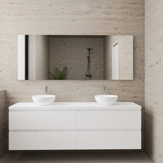 Boss & Wessing ACTIE BWS Badmeubel | Paris | Hoogglans Wit | 200 cm | met topplaat