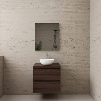 Boss & Wessing ACTIE BWS Badmeubel | Paris | Sonoma Choco | 60 cm | met topplaat