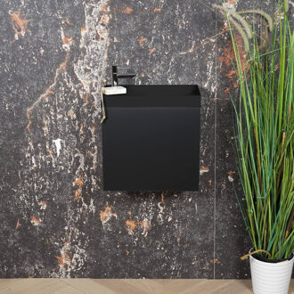 Boss & Wessing ACTIE BWS Fonteinmeubel | Paris | 40cm | Fontein Mat Zwart | Mat Zwart