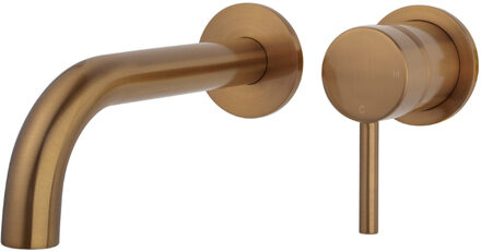 Boss & Wessing Afbouwdeel Eenhendel BWS Cemal Wastafelkraan Met Coldstart Geborsteld Brons Koper