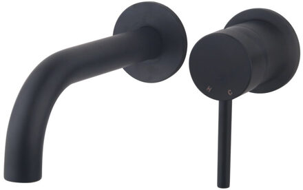 Boss & Wessing Afbouwdeel Eenhendel BWS Cemal Wastafelkraan Met Coldstart Mat Zwart