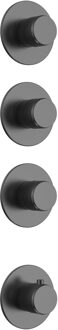 Boss & Wessing Afbouwdeel Inbouw Douchethermostaat BWS Sensa 3 Weg 3 Stopkranen Gunmetal PVD (excl. inbouwdeel)