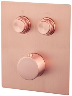 Boss & Wessing Afbouwdeel Inbouwthermostaat BWS Caral Klik Pro 2-weg Geborsteld Koper