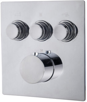 Boss & Wessing Afbouwdeel Inbouwthermostaat BWS Caral Klik Pro 3-weg Chroom