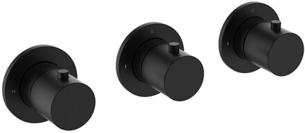 Boss & Wessing Afbouwdeel Thermostatische Douchekraan BWS Cemal Met 2 Stopkranen Mat Zwart