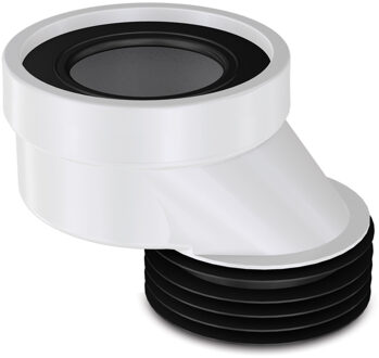 Boss & Wessing Afvoermanchet Toilet BWS Flex Excentrisch 6 cm Wit Chroom