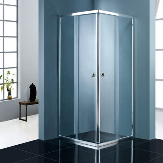 Boss & Wessing AKTIE Douchecabine B&W vierkant 2 schuifdeuren 90x90cm 5mm