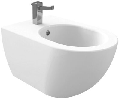 Boss & Wessing Alpha bidet met overloop en kraangat wit