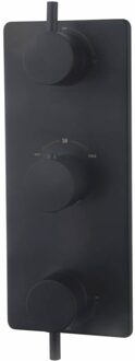 Boss & Wessing AQS Afbouwdeel Cemal Douche Thermostaat 3Weg Mat Zwart Boss & Wessing