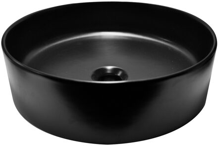 Boss & Wessing AQS Waskom Mono Opzet Model Rond Diameter 40 cm Mat Zwart Boss & Wessing