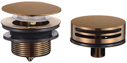 Boss & Wessing Badafvoer Met Overloop En Vulfunctie Afbouw BWS Karsten Geborsteld Brons Koper Boss & Wessing